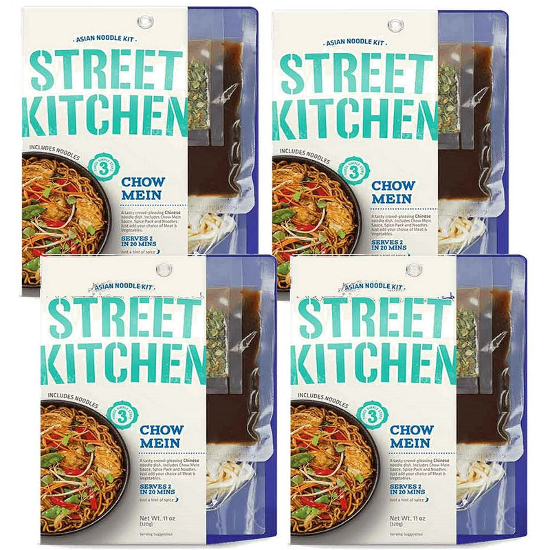 Street Kitchen Traditional Chow Mein Noodle Kit, 4-Pack 11 oz. Package
