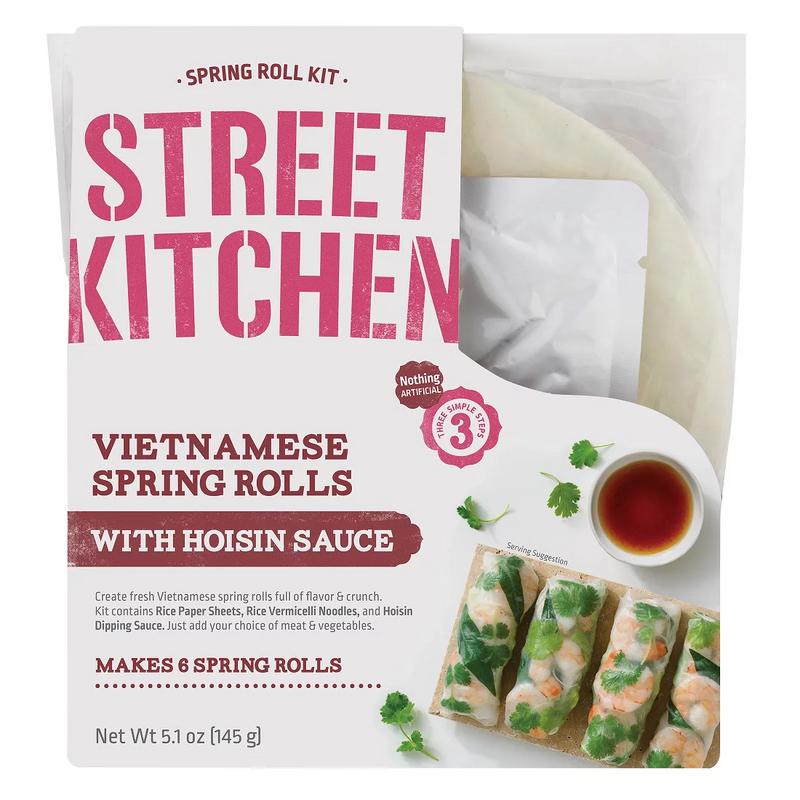 Street Kitchen Make-Your-Own Spring Roll Kit with Hoisin Sauce, 5-Pack 5.1 oz