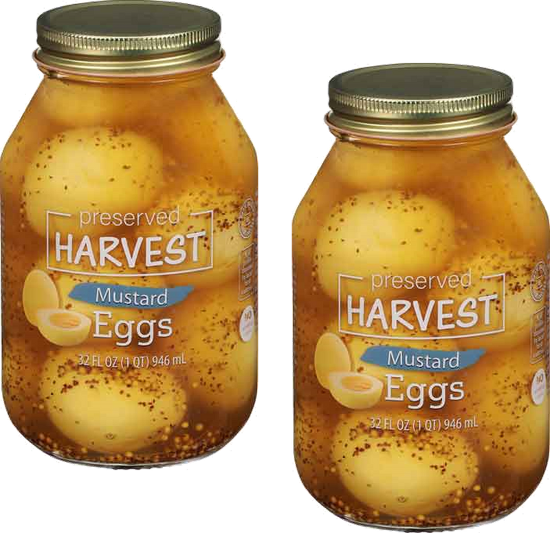Preserved Harvest Whole Pickled Eggs, 32 oz. Quart Jars, 2-Pack