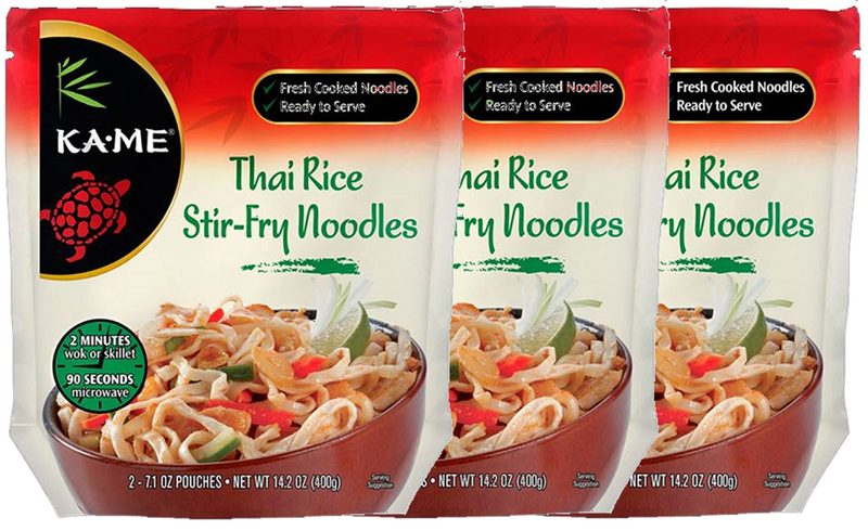 Ka-Me Stir Fry Fresh Cooked Ready-To-Serve Noodles, 3-Pack 14.2 oz. Bags