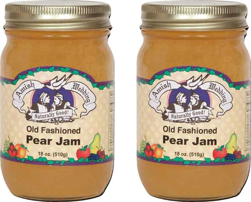 Amish Wedding Foods Old Fashioned Pear Jam, TWO 18 oz. Jars