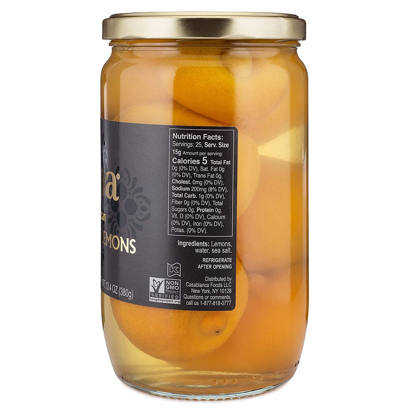 Mina Authentic Moroccan Preserved Beldi Lemons, 2-Pack 12.5 oz. Jars