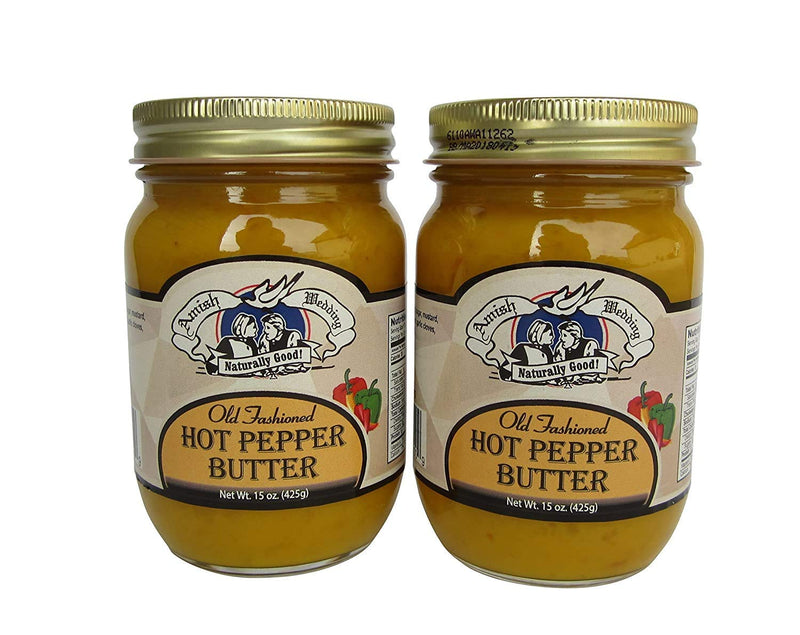 Amish Wedding Old Fashioned Hot Pepper Butter, 2-Pack 15 oz. (425g) Jars