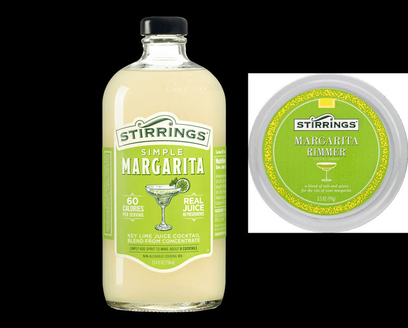 Stirrings Simple Margarita Non-Alcoholic Cocktail Mix & Margarita Cocktail Rimmer