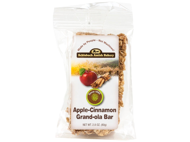 Schlabach Amish Bakery Soft & Chewy Apple Cinnamon Grand-Ola Granola Bars, 12-Pack 2.8 oz. Bars