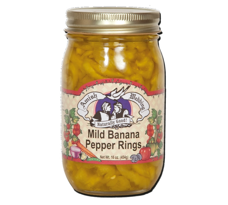 Amish Wedding Hot Banana Pepper Rings, 3-Pack 15 oz. Jars