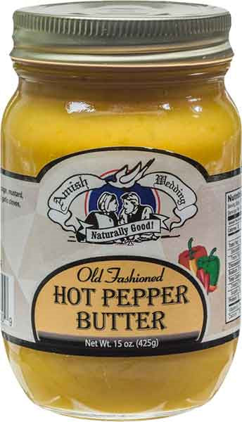 Amish Wedding Old Fashioned Hot Pepper Butter, 3-Pack 15 oz. (425g) Jars