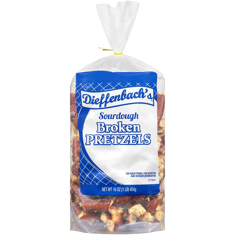 Dieffenbach's Sourdough Broken Pretzels, 3-Pack 16 oz. Bags