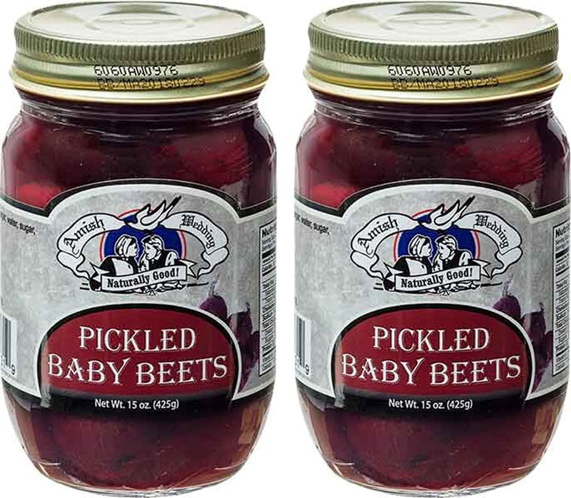 Amish Wedding Foods Pickled Baby Beets, 2-Pack 15 oz. Pint Jars