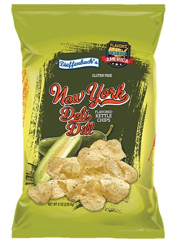 Dieffenbach’s New York Deli Dill Kettle Potato Chips, 4-Pack 8 oz. Bags