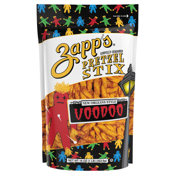 Zapp's New Orleans Style Voodoo Pretzel Stix, 16 oz. Re-Sealable Bags