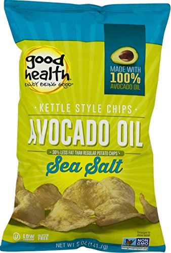 Good Health Avocado Oil Kettle Style Chips with Sea Salt 5 oz. Bags