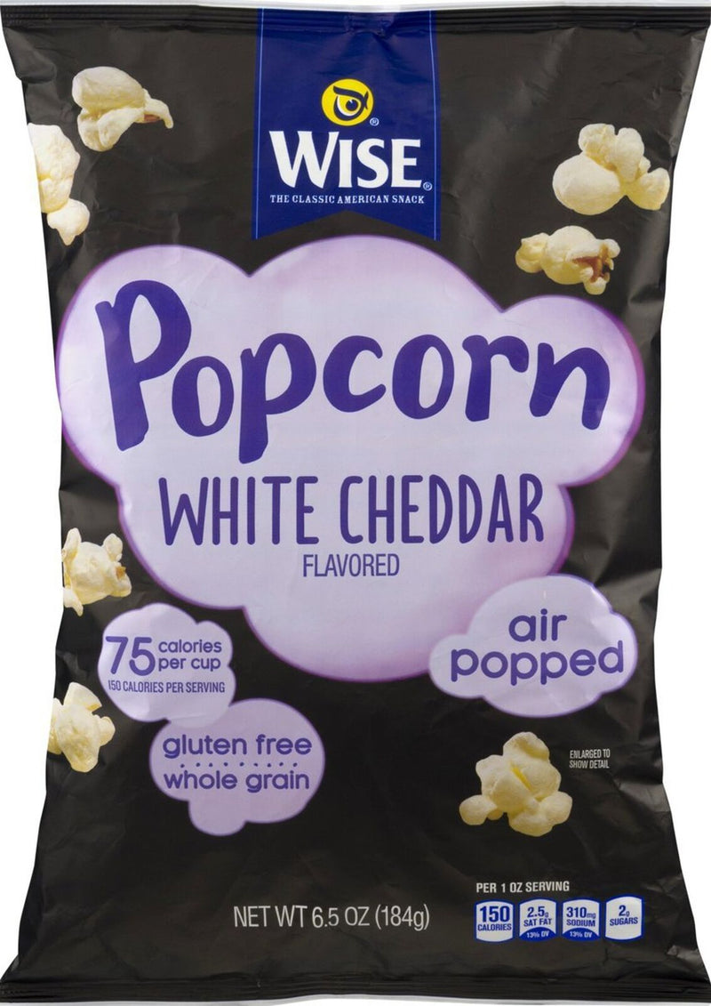 Wise Foods Air Popped White Cheddar Popcorn, 4-Pack 6.5 oz. Bags