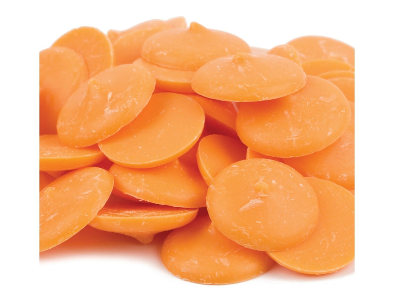 Clasen Standard Alpine Orange Coating Wafers Bulk Packed For Baking or Candy Making, 25 lbs.