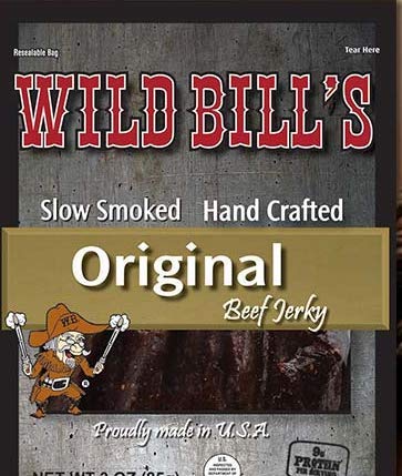 Wild Bill's Original Hickory Slow Smoked Beef Jerky- 1.5 oz. Packages (4 Packages)