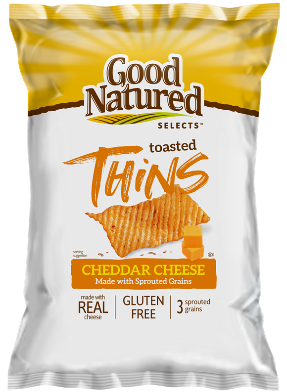 Good Natured Selects Gluten Free Multi Grain Cheddar Baked Crisps (7.5 oz, 3 Bags)