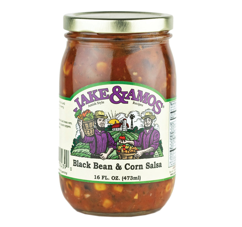 Jake & Amos Black Bean & Corn Salsa 16 oz. (3 Jars)