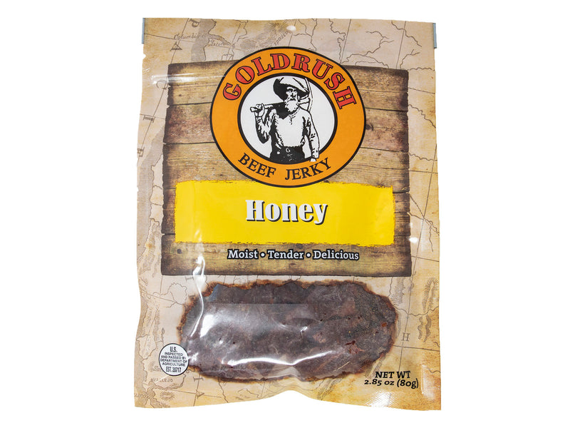 Goldrush Farms Premium Honey Beef Jerky, 2-Pack 2.85 oz. Re-Sealable Packet