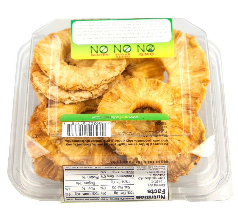 Nutty & Fruity Dried Pineapple Rings, 2-Pack 4.5 oz. Trays