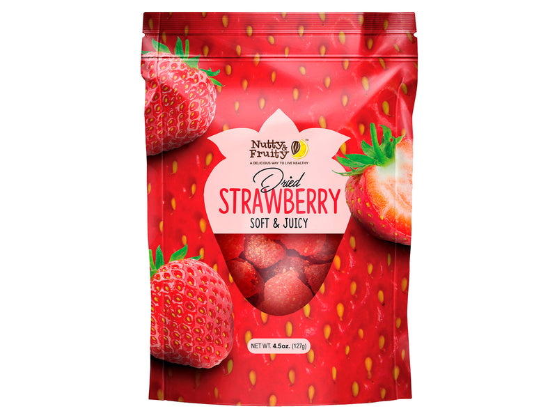 Nutty & Fruity Dried Strawberries, 2-Pack 4.5 oz. Pouches