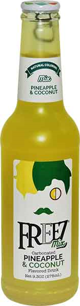Freez Mix Pineapple Coconut Carbonated Soda, 24-Pack Case 9.3 fl. oz. (275ml) Bottles