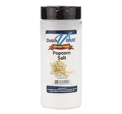 Dutch Value Popcorn Salt- Two 16 oz. Bottles (Fine Salt)