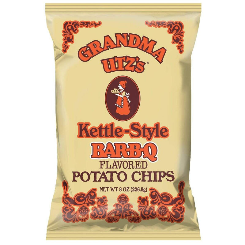 Grandma Utz's Kettle-Style Bar-B-Q Flavored Potato Chips, 4-Pack 8 oz. Bags