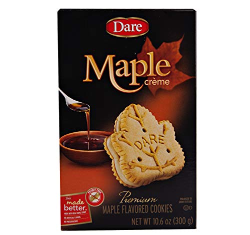 Dare Creme Filled Cookies: Your Choice of Fudge, Lemon, Coconut or Maple- Three 10.2 oz. Boxes (Maple Creme)