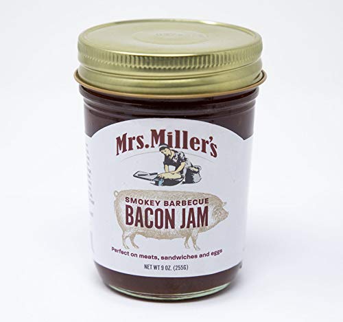 Mrs. Miller's Bacon Jam, Your Choice of Maple Onion, Spicy Chili or Smokey BBQ- 2/9 oz. Jars (Smokey Barbecue)