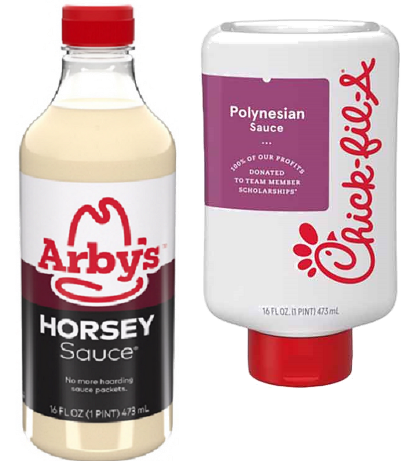 Arby's Horsey Sauce & Chick-fil-A Polynesian Sauce, Variety 2-Pack 16 fl. oz. Bottles