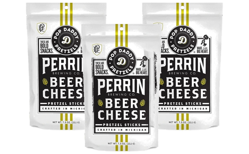 Pop Daddy Perrin Beer Cheese Gourmet Pretzel Sticks, 3-Pack 7.5 oz. Bags