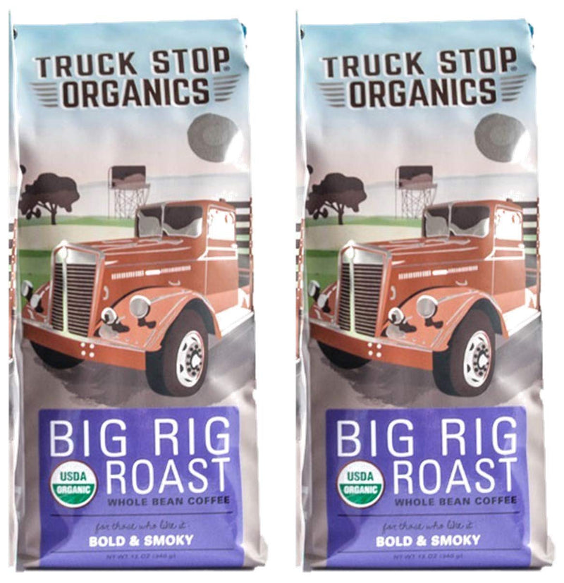 Truck Stop Organics Big Rig Medium Roast Whole Bean Coffee, 2-Pack 12 oz. Bags