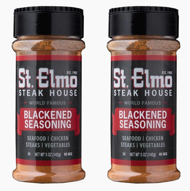 St. Elmo World Famous Steak House Blackened Seasoning , 2-Pack 5.0 oz. Bottles
