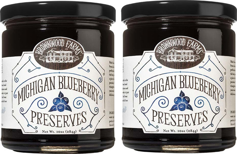 Brownwood Farms Michigan Blueberry Preserves, 2-Pack 10 oz. Jars