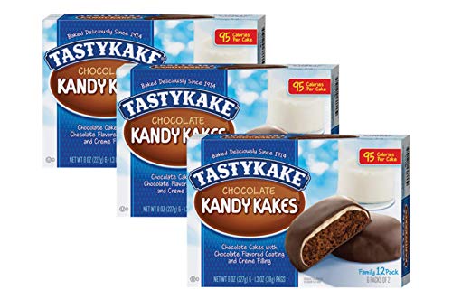 Tastykake Chocolate Kandy Kakes Family Size 6 Pack- 3 Boxes