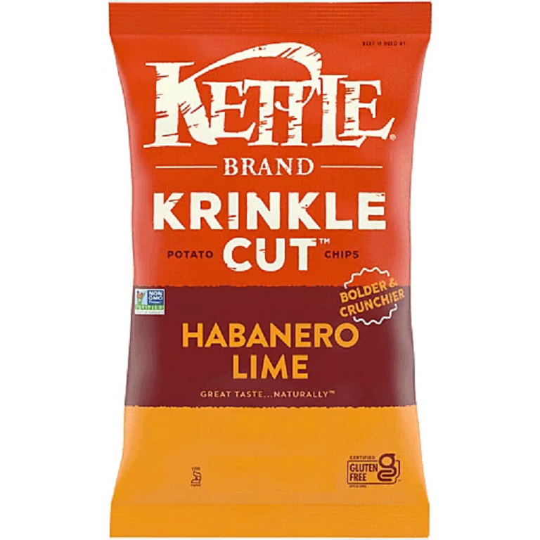 Kettle Brand Habanero Lime Krinkle Cut Potato Chips, 7.5 oz. Bags