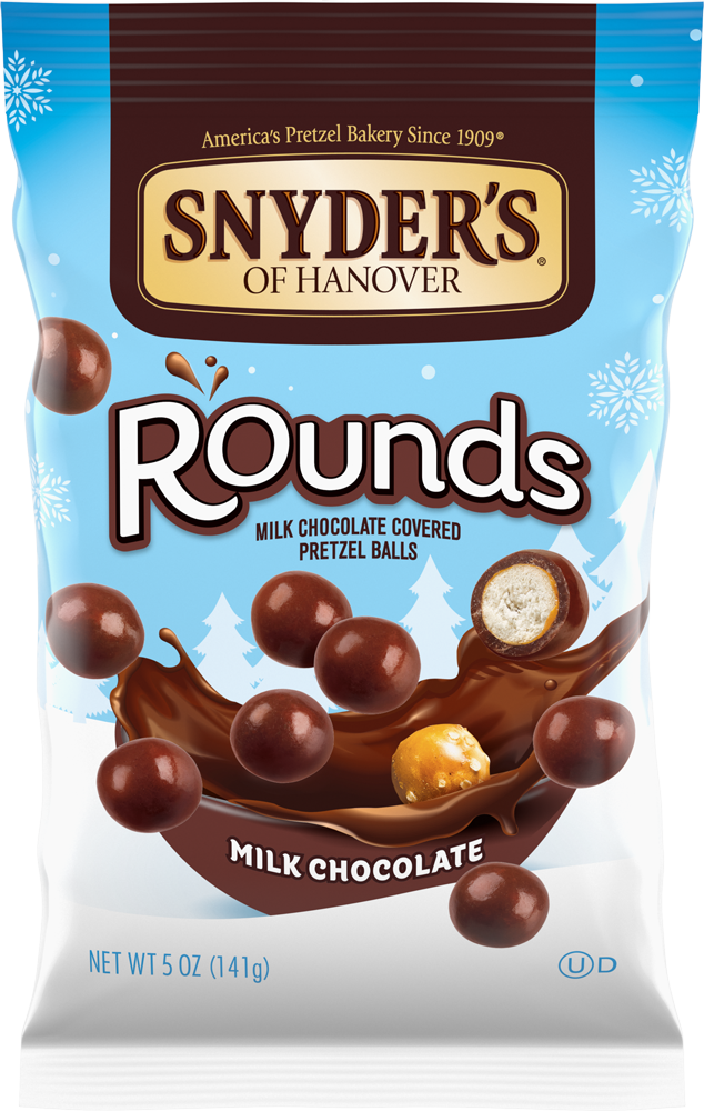 Snyder's of Hanover Milk Chocolate Pretzel Rounds, 5 oz. Bags 4-Pack