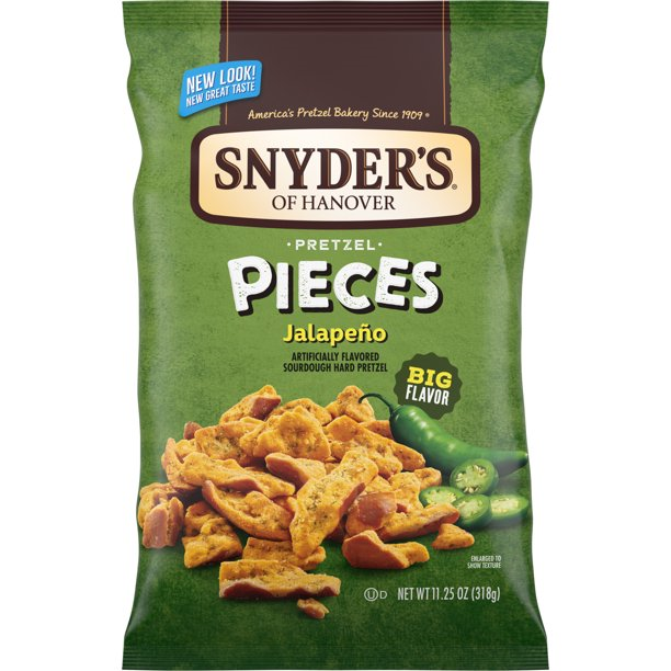 Snyder's of Hanover Jalapeno Flavored Pretzel Pieces, 4-Pack 11.25 oz. Bags