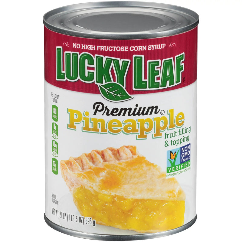 Lucky Leaf Premium Pineapple Pie Filling & Topping, 21 oz. Cans