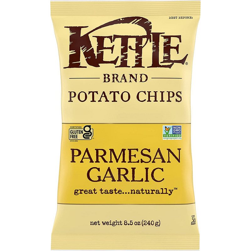 Kettle Brand Chips Parmesan Garlic Kettle Potato Chips, 4-Pack 7.5 oz. Bags