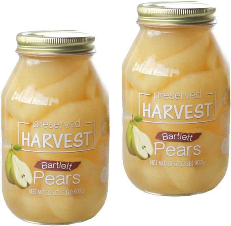 Preserved Harvest Bartlett Pear Halves, 2-Pack 32 oz. Quart Jars
