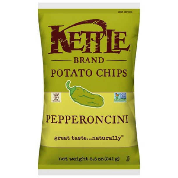 Kettle Brand Chips Pepperoncini Kettle Potato Chips, 4-Pack 7.5 oz. Bags