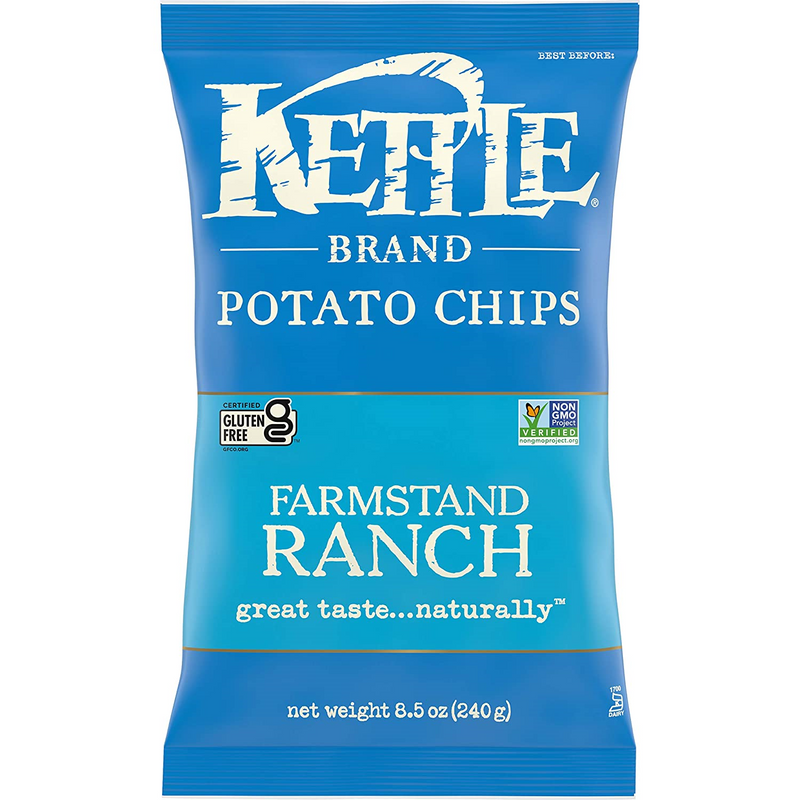Kettle Brand Farmstand Ranch Kettle Potato Chips, 7.5 oz. Bags, 4-Pack