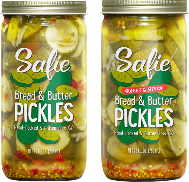 Safie Foods Hand-Packed Bread & Butter Pickles, Variety 2-Pack, 26 oz. Jars