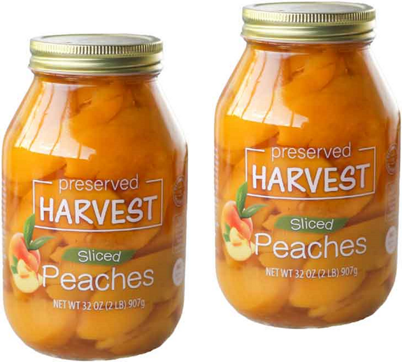 Preserved Harvest Peach Halves, 32 oz. Quart Jars, 2-Pack