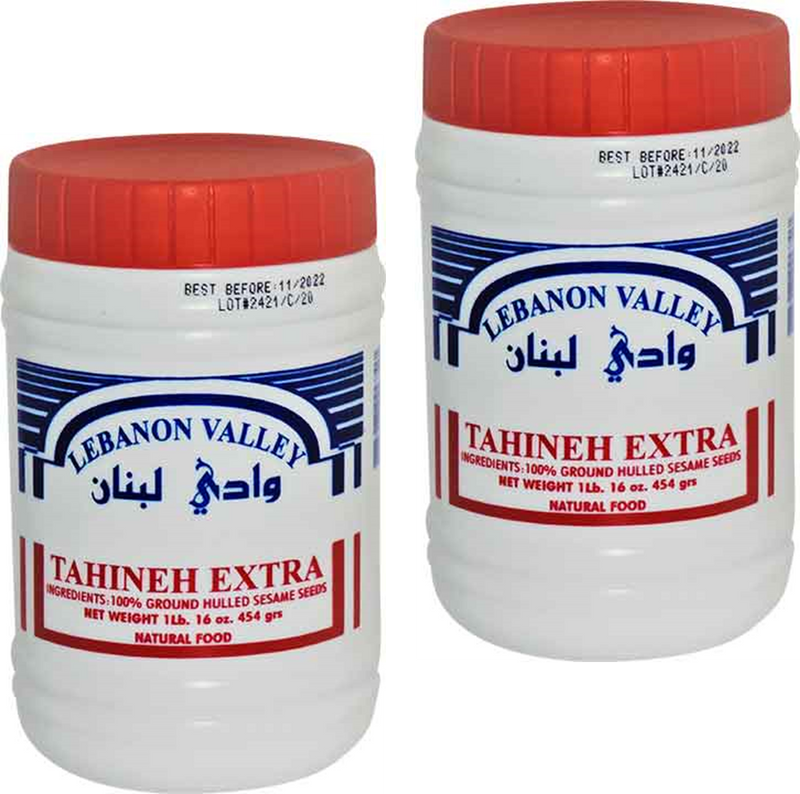Lebanon Valley Tahineh Extra Ground Sesame Seeds, 2-Pack 16 oz. Jars