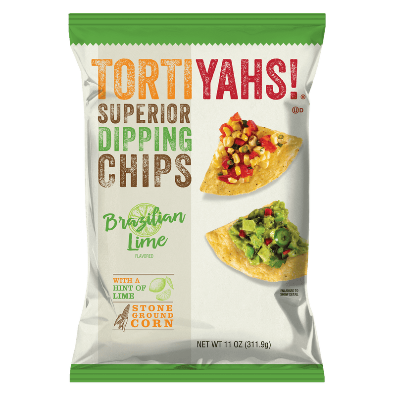 Tortiyahs! Superior Dipping Chips Brazilian Lime Tortilla Chips, 4-Pack 11 oz. Bags