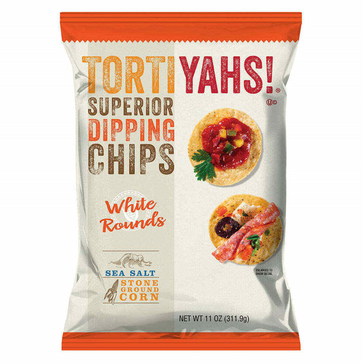 Tortiyahs! Superior Dipping Chips White Rounds with Sea Salt, 11 oz. Bags
