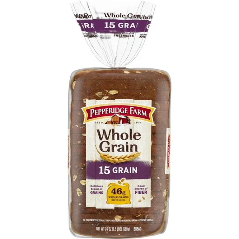 Pepperidge Farm Whole Grain 15 Grain Bread, 24 oz. Loaves 8598