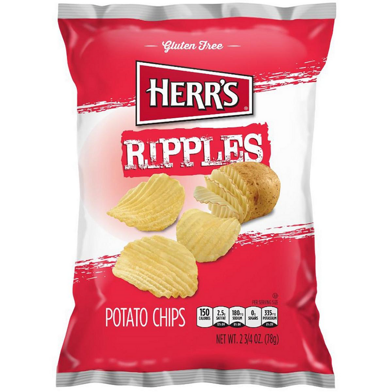 Herr's Potato Chips, 24-Pack Case 2.75 oz. Single Serve Bags